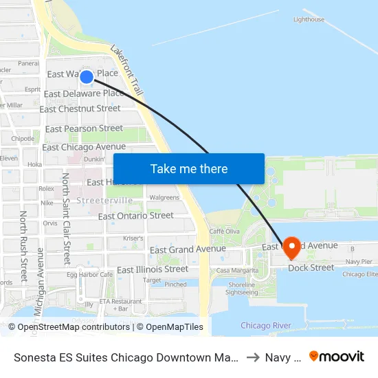Sonesta ES Suites Chicago Downtown Magnificent Mile to Navy Pier map
