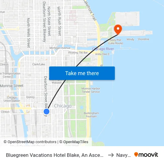 Bluegreen Vacations Hotel Blake, An Ascend Collection Hotel to Navy Pier map