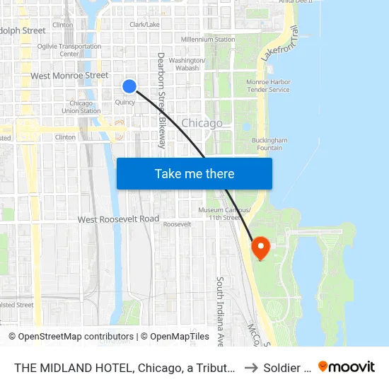 THE MIDLAND HOTEL, Chicago, a Tribute Portfolio Hotel to Soldier Field map