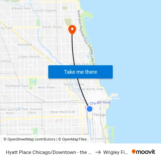 Hyatt Place Chicago/Downtown - the Loop to Wrigley Field map
