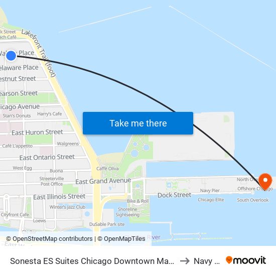 Sonesta ES Suites Chicago Downtown Magnificent Mile to Navy Pier map