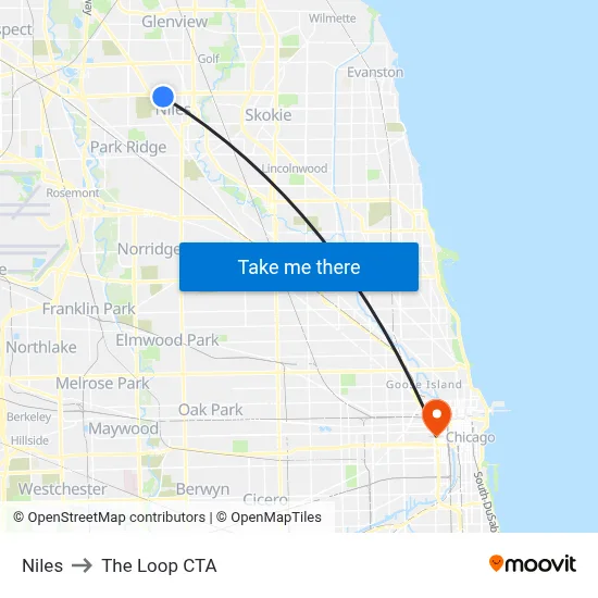Niles to The Loop CTA map