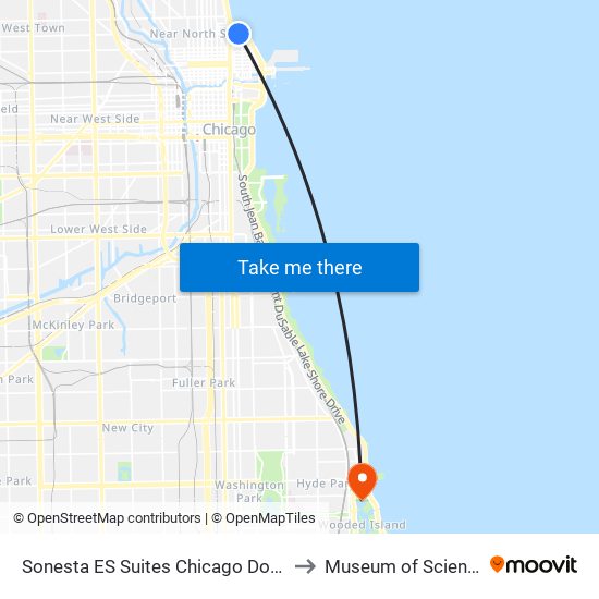 Sonesta ES Suites Chicago Downtown Magnificent Mile to Museum of Science and Industry map