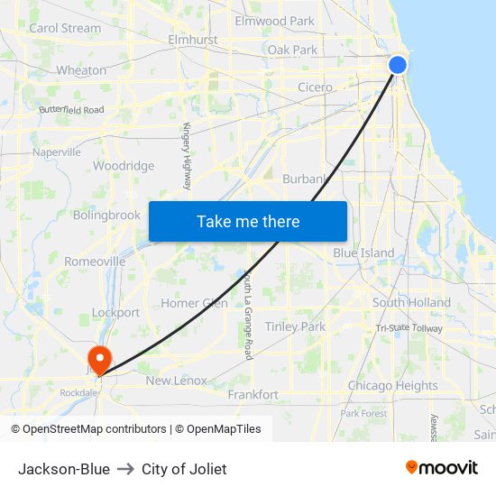 Jackson-Blue to City of Joliet map
