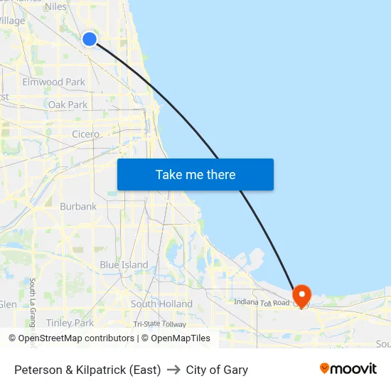 Peterson & Kilpatrick (East) to City of Gary map