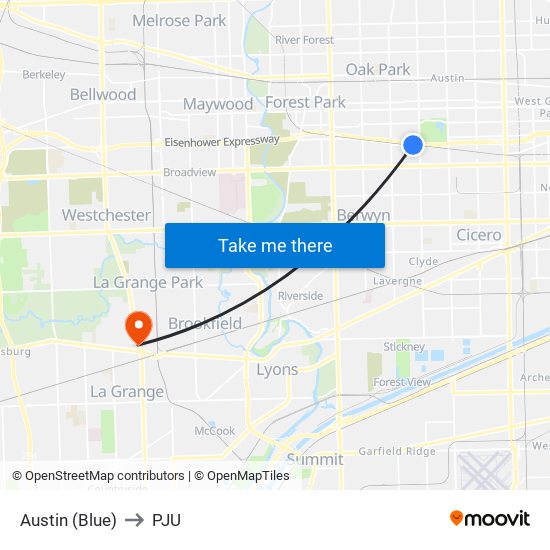 Austin (Blue) to PJU map