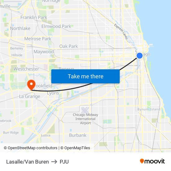 Lasalle/Van Buren to PJU map