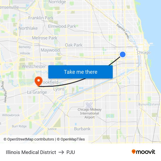 Illinois Medical District to PJU map