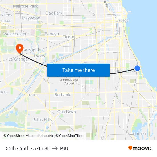 55th - 56th - 57th St. to PJU map