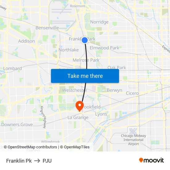 Franklin Pk to PJU map