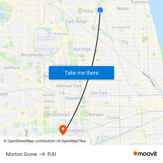 Morton Grove to PJU map