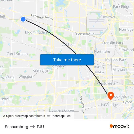 Schaumburg to PJU map