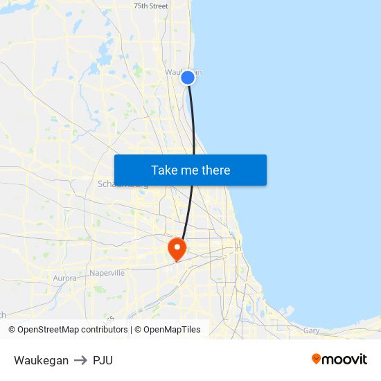 Waukegan to PJU map