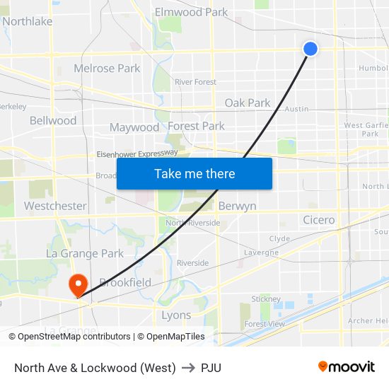 North Ave & Lockwood (West) to PJU map