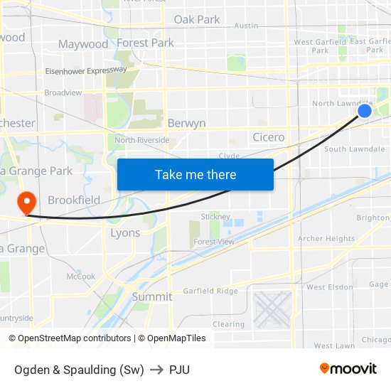 Ogden & Spaulding (Sw) to PJU map