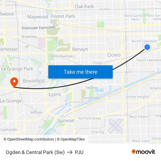 Ogden & Central Park (Sw) to PJU map