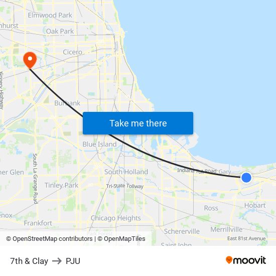 7th & Clay to PJU map