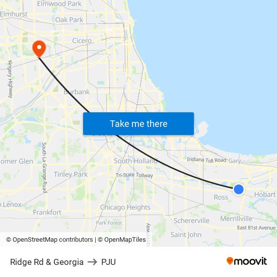 Ridge Rd & Georgia to PJU map