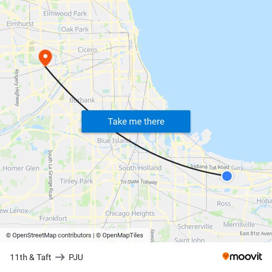 11th & Taft to PJU map