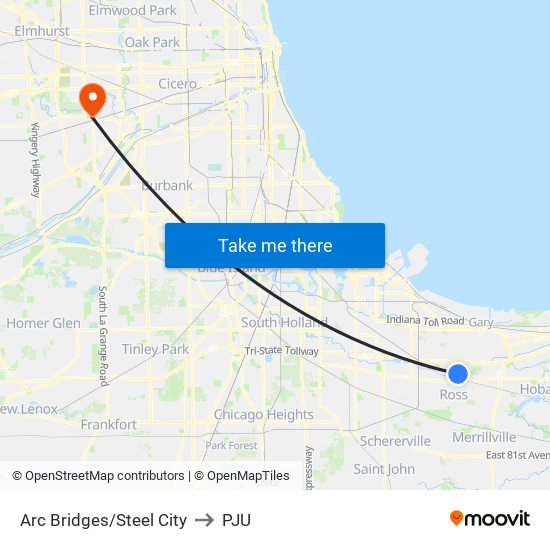 Arc Bridges/Steel City to PJU map