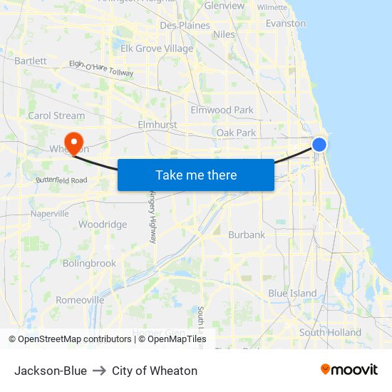 Jackson-Blue to City of Wheaton map