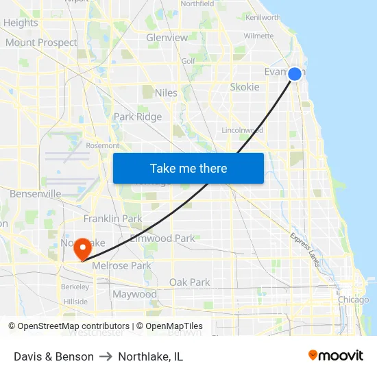 Davis & Benson to Northlake, IL map