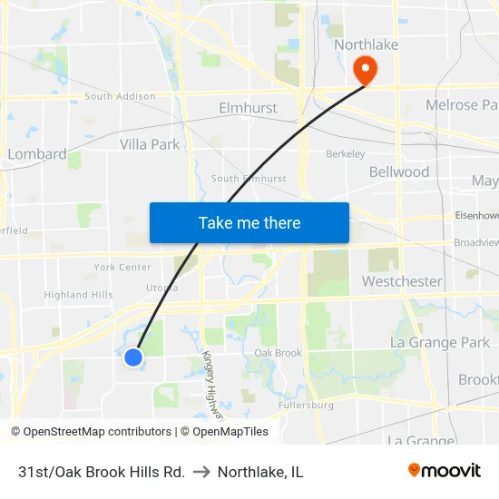 31st/Oak Brook Hills Rd. to Northlake, IL map