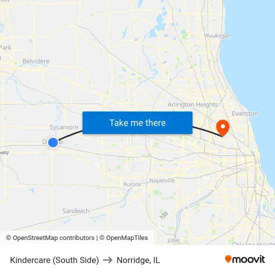 Kindercare (South Side) to Norridge, IL map