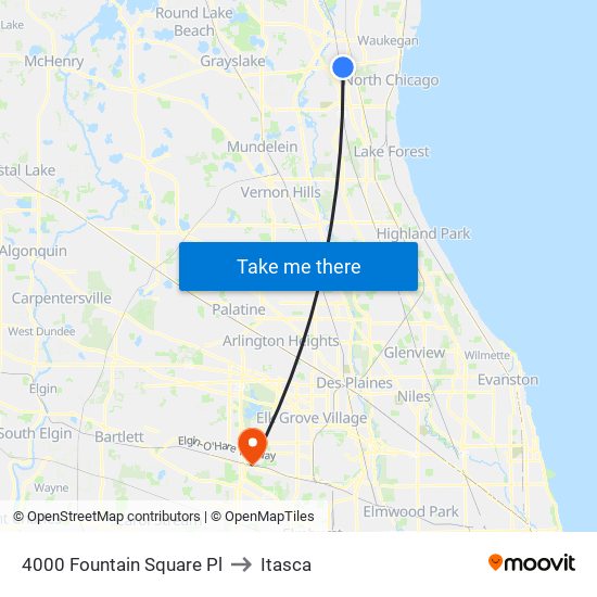 4000 Fountain Square Pl to Itasca map