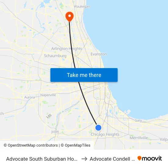 Advocate South Suburban Hospital (S)(17800 Kedzie) to Advocate Condell Medical Center map