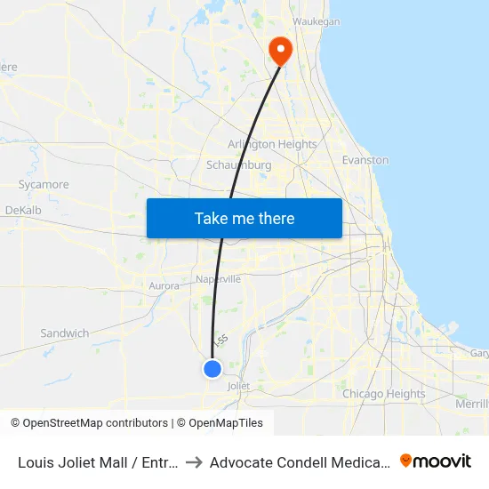 Louis Joliet Mall / Entrance 1 to Advocate Condell Medical Center map