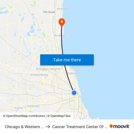 Chicago & Western (East) to Cancer Treatment Center Of America map
