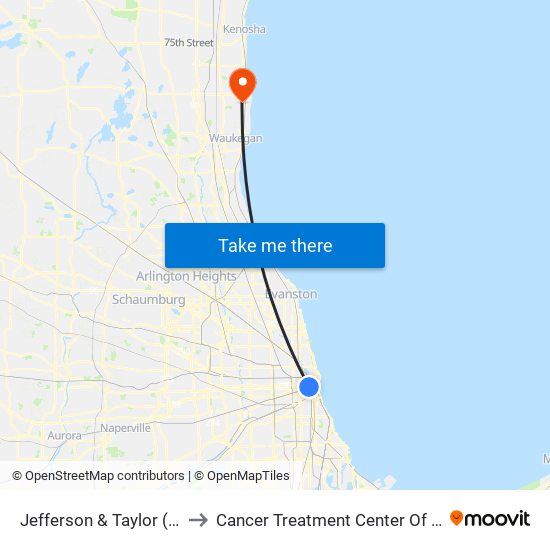 Jefferson & Taylor (North) to Cancer Treatment Center Of America map