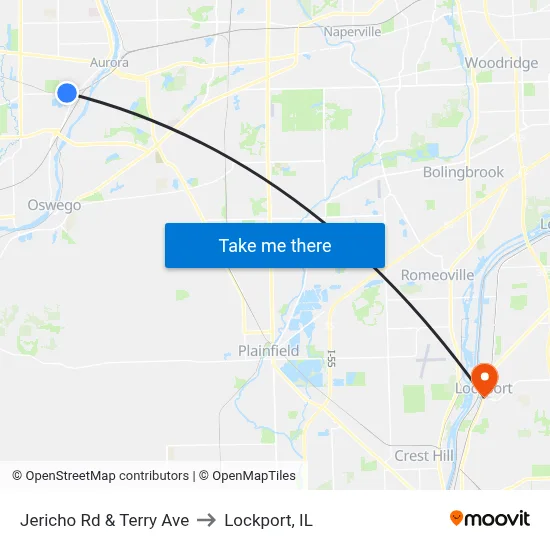 Jericho Rd & Terry Ave to Lockport, IL map