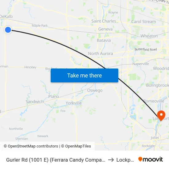 Gurler Rd (1001 E) (Ferrara Candy Company) - Wb Stop #726 to Lockport, IL map