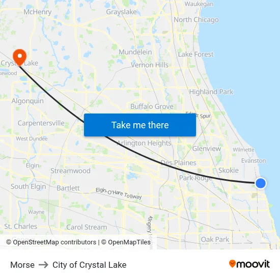 Morse to City of Crystal Lake map