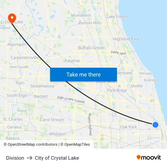 Division to City of Crystal Lake map