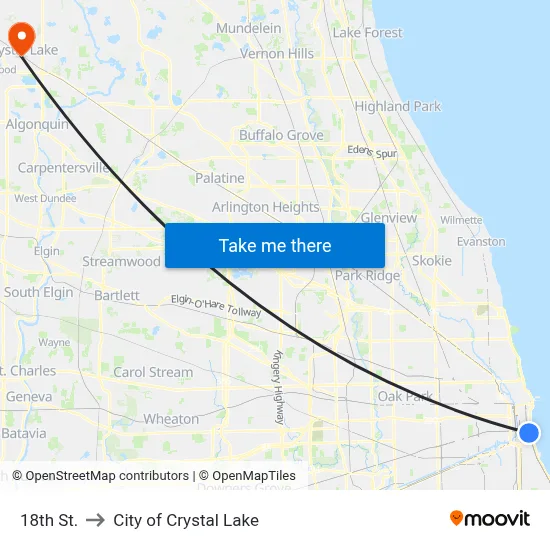 18th St. to City of Crystal Lake map