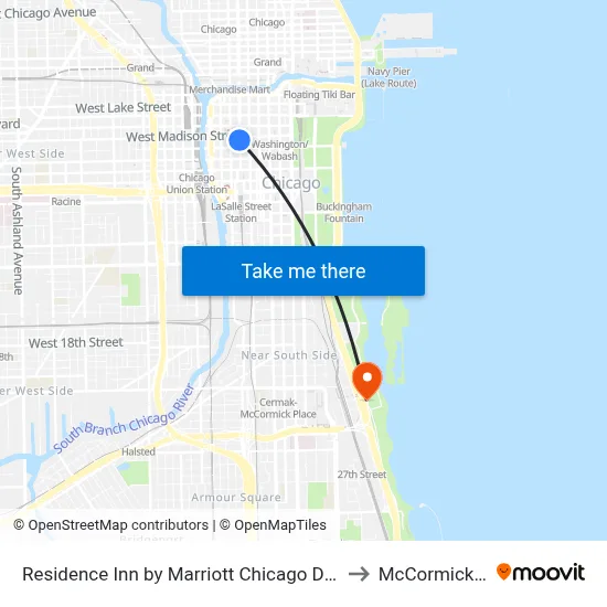 Residence Inn by Marriott Chicago Downtown Loop to McCormick Place map