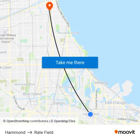 Hammond to Rate Field map