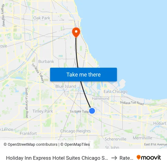 Holiday Inn Express Hotel Suites Chicago South Lansing an IHG Hotel to Rate Field map