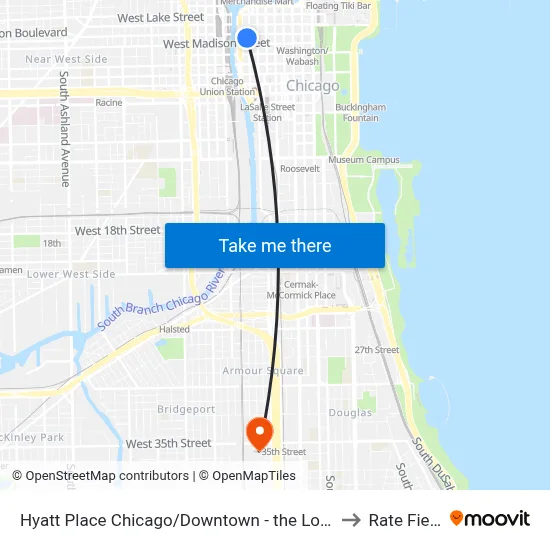 Hyatt Place Chicago/Downtown - the Loop to Rate Field map
