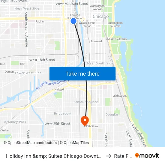 Holiday Inn &amp; Suites Chicago-Downtown by IHG to Rate Field map