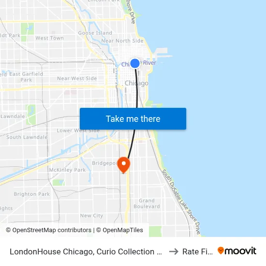 LondonHouse Chicago, Curio Collection by Hilton to Rate Field map