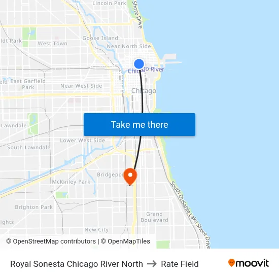 Palomar Chicago, A Kimpton Hotel to Rate Field map