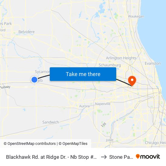 Blackhawk Rd. at Ridge Dr. - Nb Stop #577 to Stone Park map