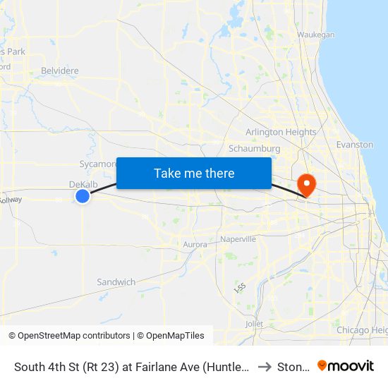 South 4th St (Rt 23) at Fairlane Ave (Huntley Middle School) - Nb Stop #730 to Stone Park map