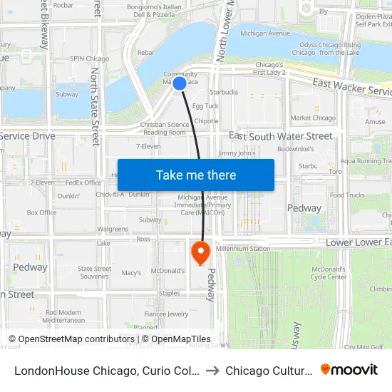 LondonHouse Chicago, Curio Collection by Hilton to Chicago Cultural Center map