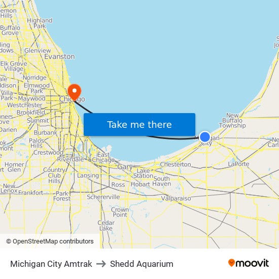 Michigan City Amtrak To Shedd Aquarium Chicago With Public Transportation