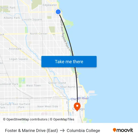 Foster & Marine Drive (East) to Columbia College map